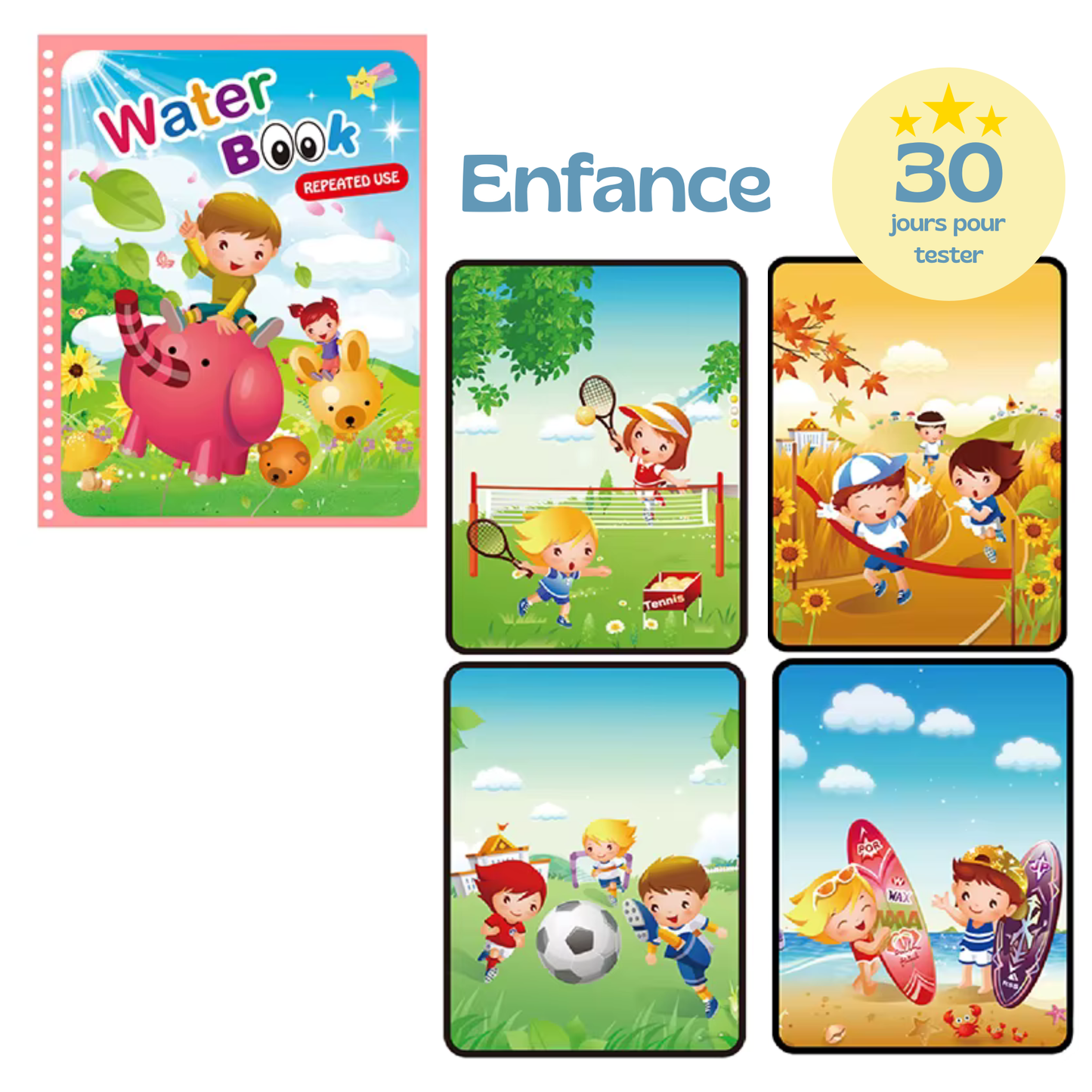 Livre de coloriage à eau rose