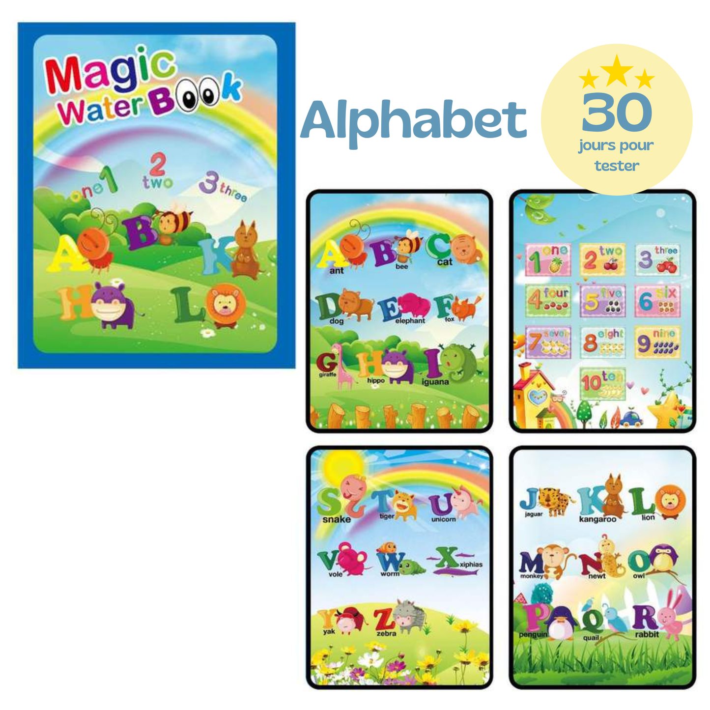 Livre de coloriage à eau bleu